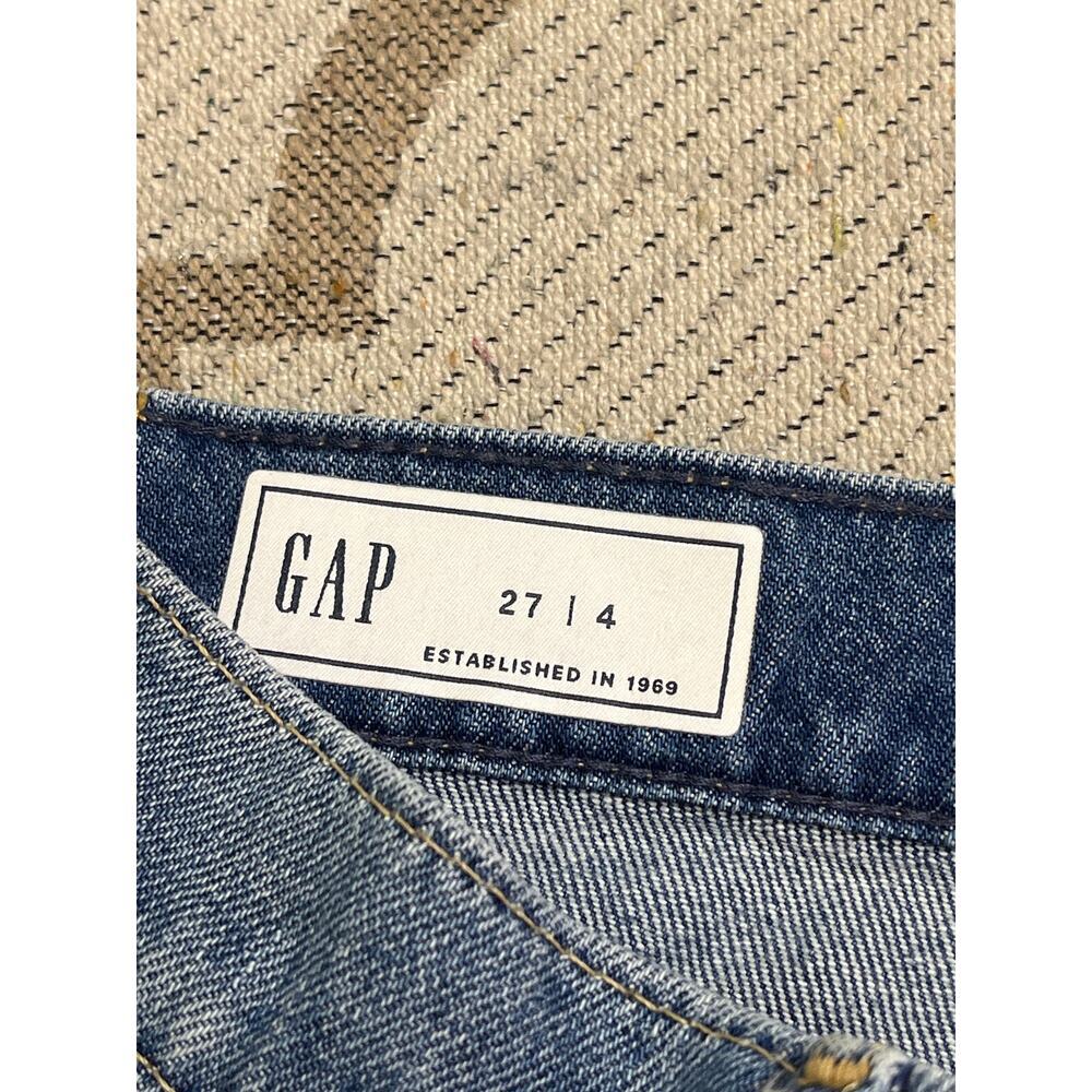 Gap denim maxi front slit raw hem skirt, Medium indigo, size 4, Y2K, Boho - Picture 5 of 15